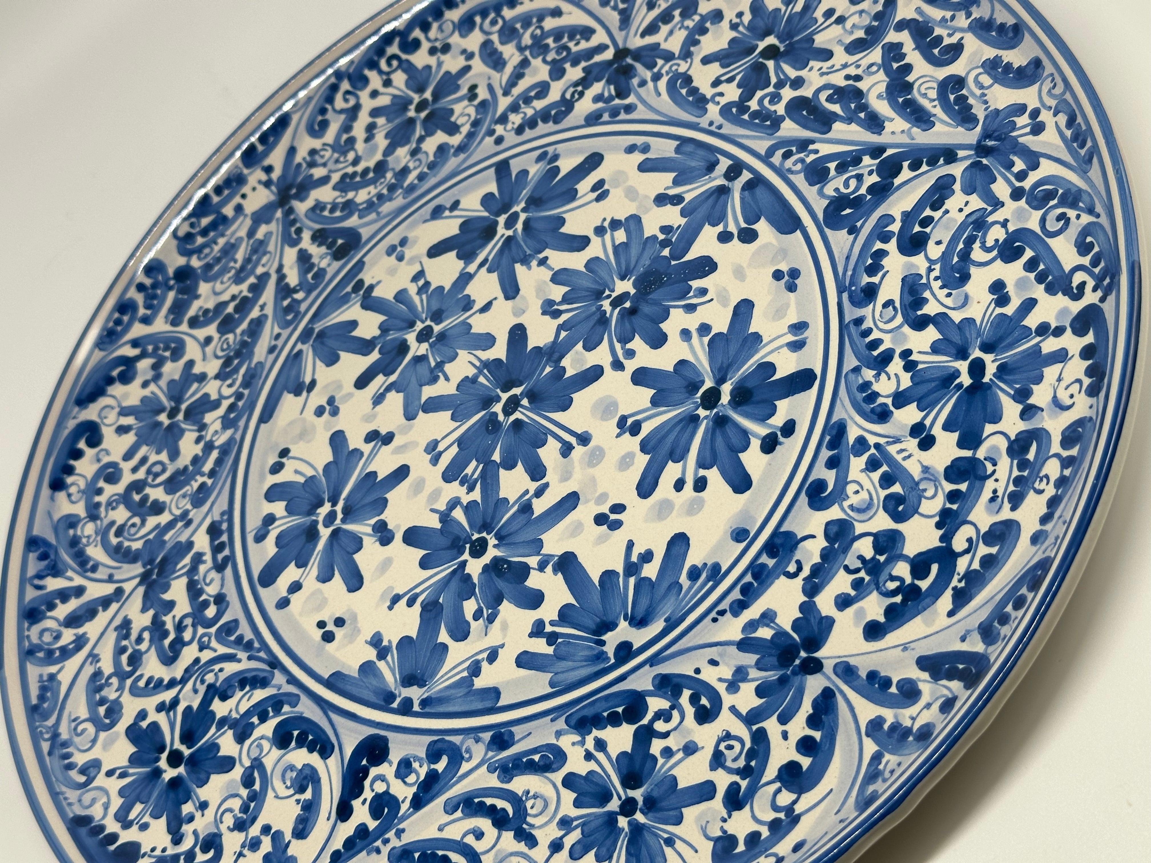 Piatto da Portata Diametro 37cm Uso Alimentare Ceramica Caltagirone - Panarea - PIATTI SERVIZIO