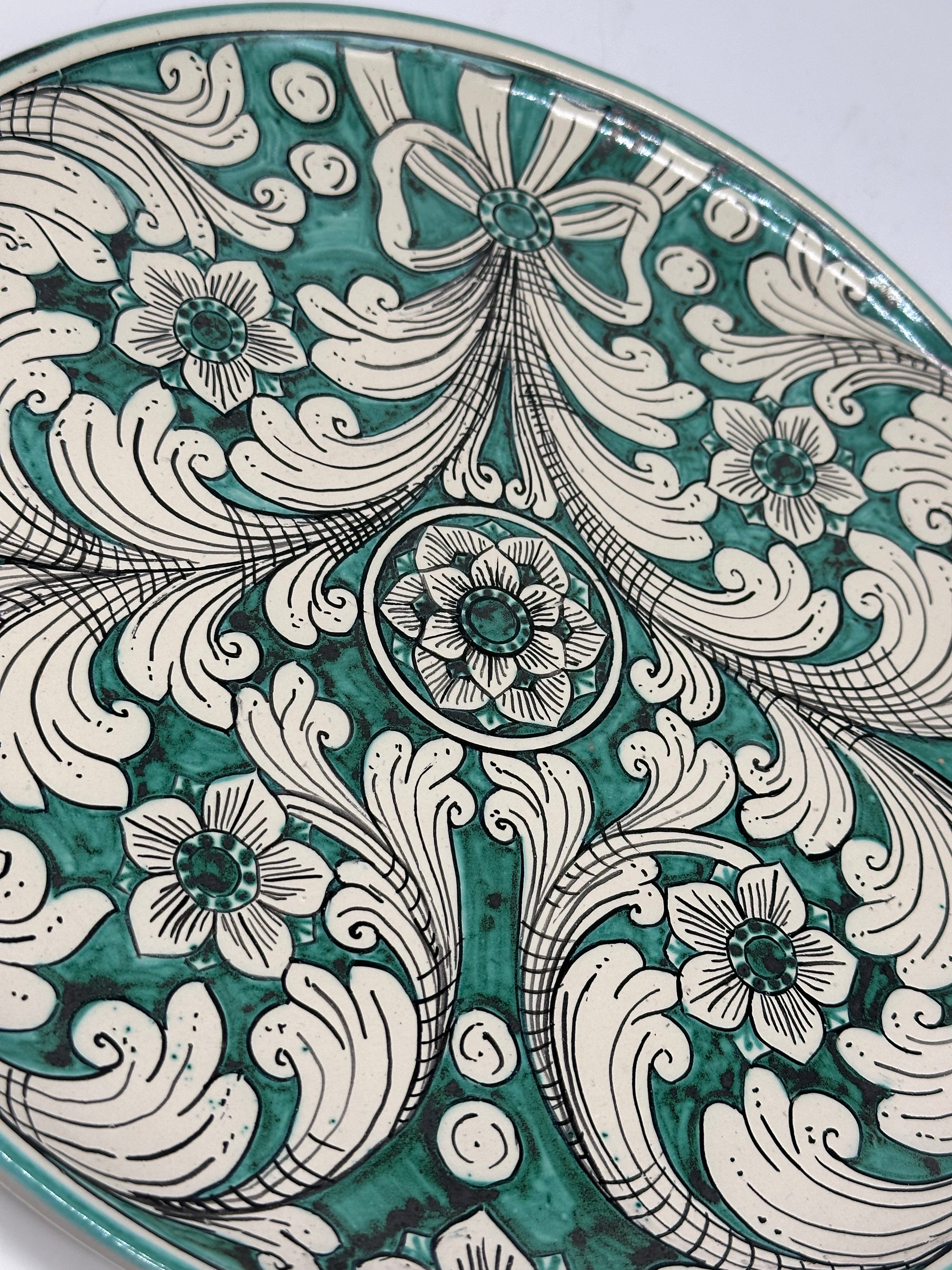 Piatto Decorativo dipinto a mano diametro cm 30 Decoro n.26 - PIATTI