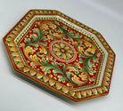 Piatto Decorativo Ottagonale dipinto a mano cm 32 Decoro n.1 DD CERAMICHE SICILIANE
