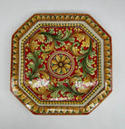 Piatto Decorativo Ottagonale dipinto a mano cm 32 Decoro n.1 DD CERAMICHE SICILIANE