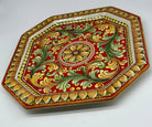 Piatto Decorativo Ottagonale dipinto a mano cm 32 Decoro n.1 DD CERAMICHE SICILIANE
