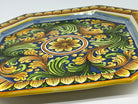 Piatto Decorativo Ottagonale dipinto a mano cm 32 Decoro n.2 DD CERAMICHE SICILIANE