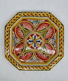 Piatto Decorativo Ottagonale dipinto a mano cm 32 Decoro n.3g - PIATTI DA PARETE