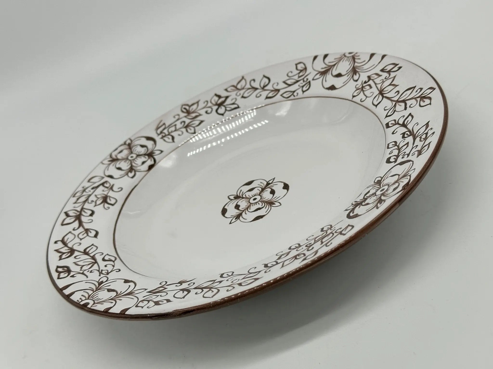 Piatto Fondo Uso Alimentare Ceramica Caltagirone - Diamante Francy - PIATTI SERVIZIO