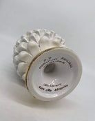 Pigna Aurum Ceramica Caltagirone cm H.20 Artigianale Bianco DD CERAMICHE SICILIANE