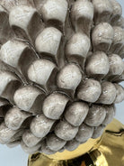 Pigna Aurum Ceramica Caltagirone cm H.35 Artigianale Beige Ecru DD CERAMICHE SICILIANE