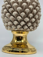 Pigna Aurum Ceramica Caltagirone cm H.35 Artigianale Beige Ecru DD CERAMICHE SICILIANE