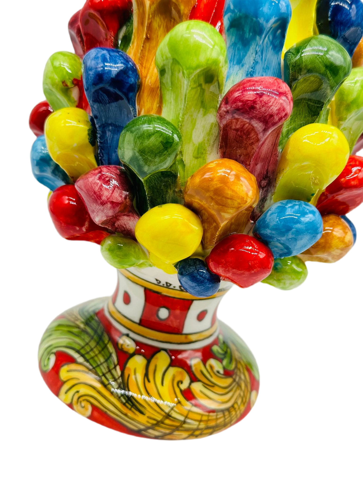 Pigna Ceramica Caltagirone Artigianale cm H.20 Multicolor DD CERAMICHE SICILIANE