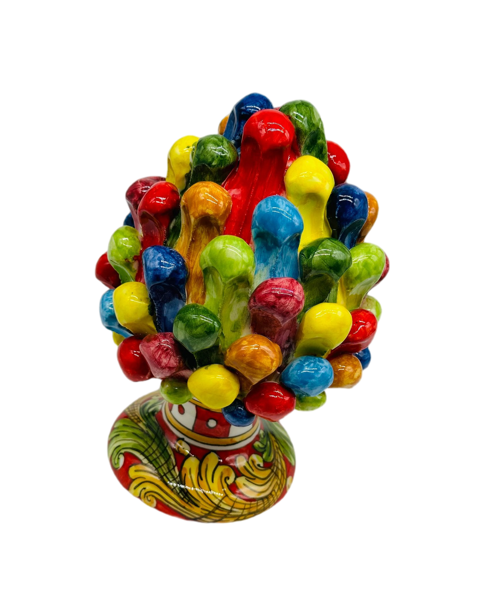 Pigna Ceramica Caltagirone Artigianale cm H.20 Multicolor DD CERAMICHE SICILIANE