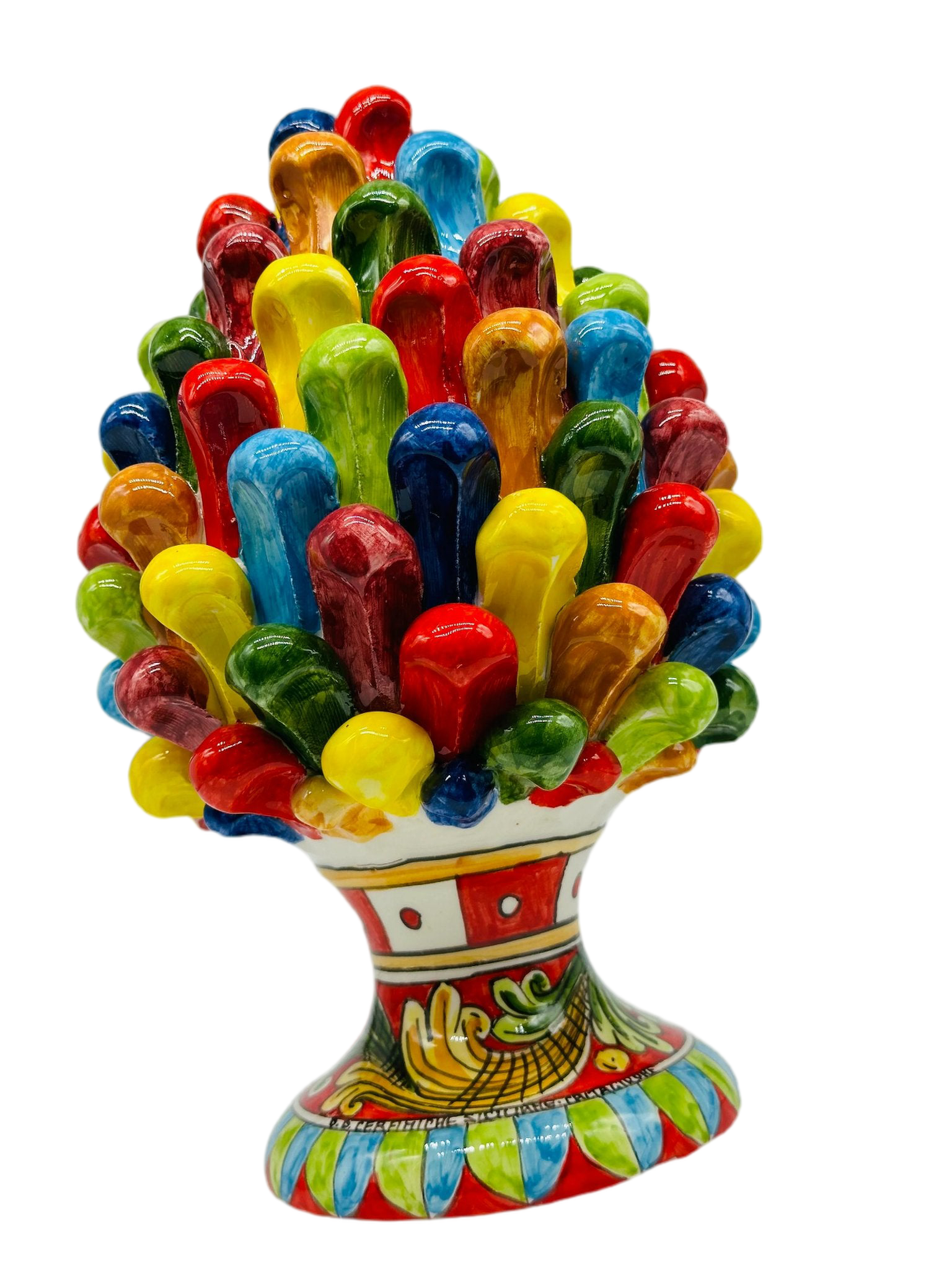 Pigna Ceramica Caltagirone Artigianale cm H.25 Multicolor DD CERAMICHE SICILIANE
