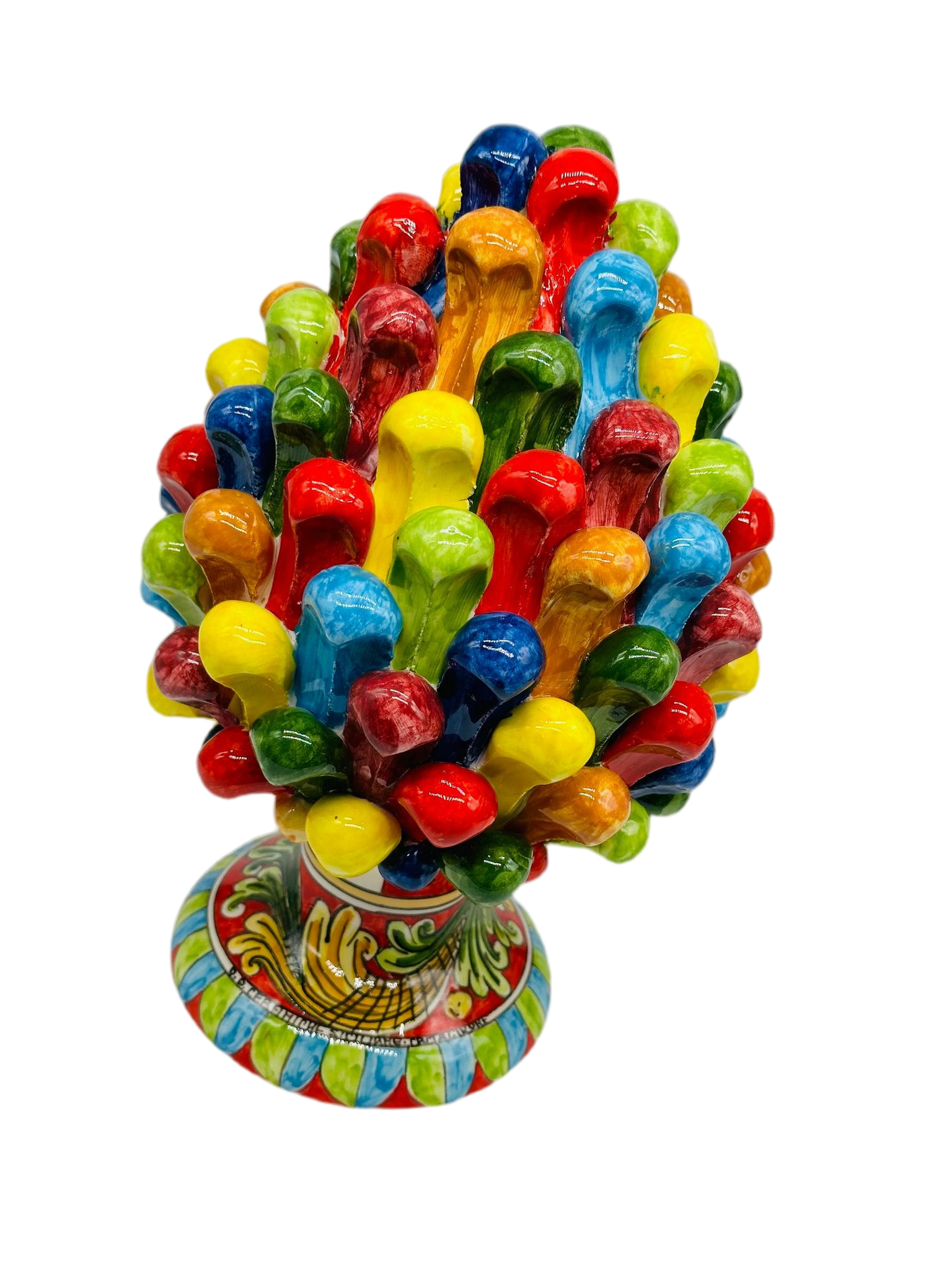 Pigna Ceramica Caltagirone Artigianale cm H.25 Multicolor DD CERAMICHE SICILIANE