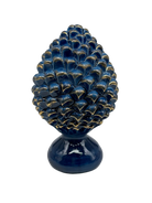 Pigna Ceramica Caltagirone cm H.20 Artigianale Blu Oro Linea Luis DD CERAMICHE SICILIANE