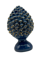 Pigna Ceramica Caltagirone cm H.20 Artigianale Blu Oro Linea Luis DD CERAMICHE SICILIANE