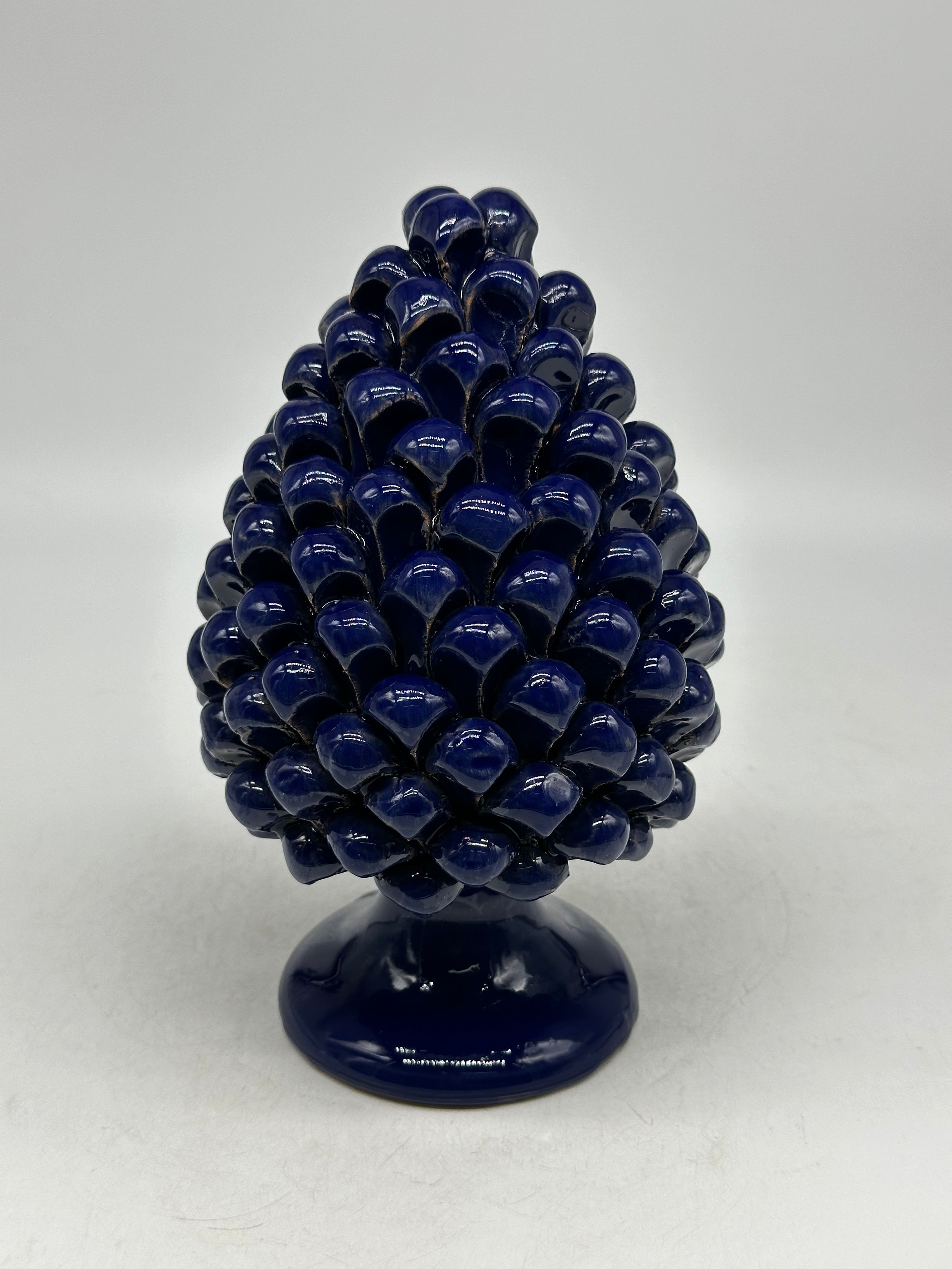 Pigna Ceramica Caltagirone cm H.20 Artigianale Blu - PIGNE