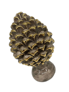 Pigna Ceramica Caltagirone cm H.20 Artigianale Écru Oro Linea Luis - DD CERAMICHE SICILIANE