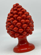 Pigna Ceramica Caltagirone cm H.20 Artigianale Rosso - PIGNE