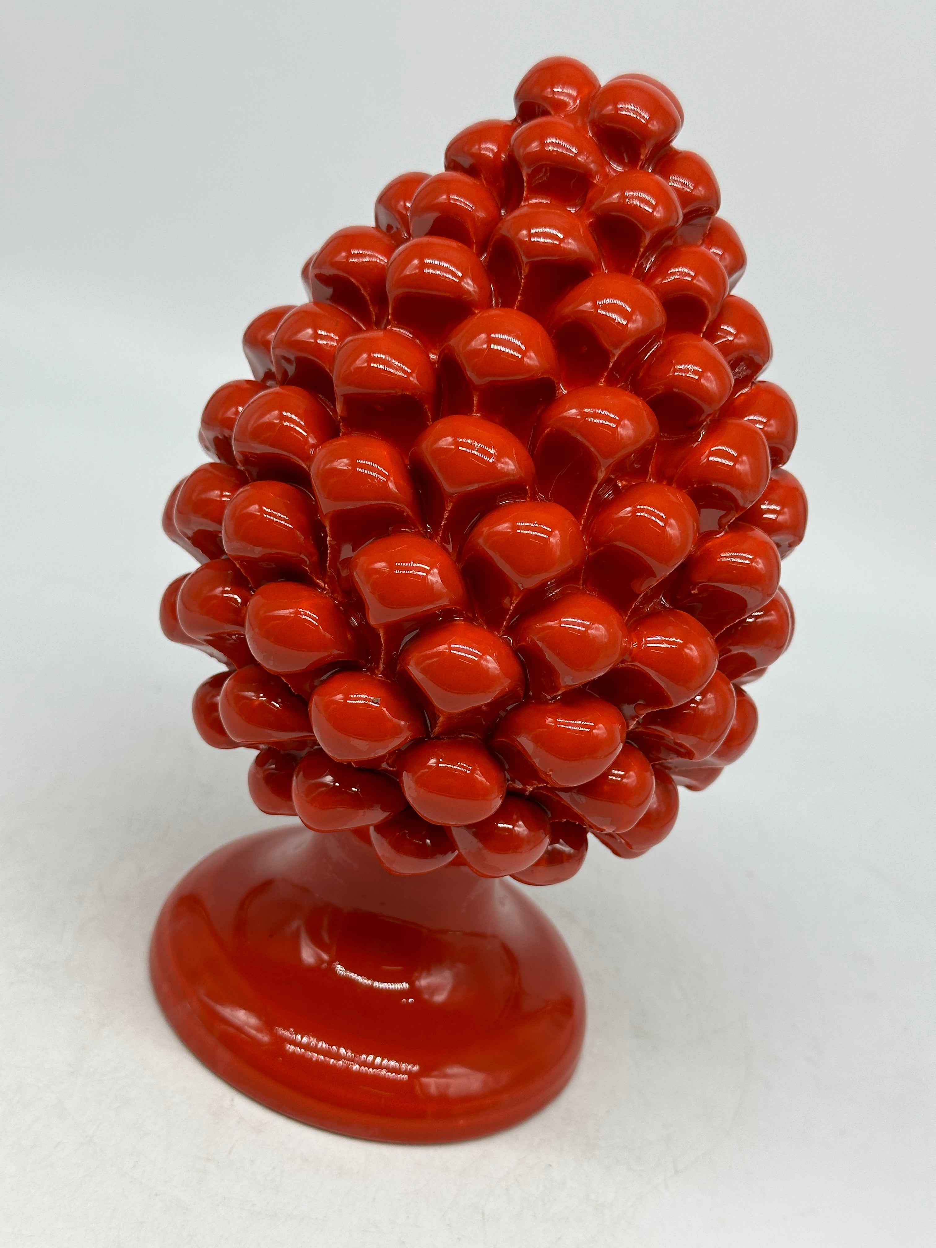 Pigna Ceramica Caltagirone cm H.20 Artigianale Rosso - PIGNE