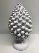 Pigna Ceramica Caltagirone cm H.25 Artigianale Bianco DD CERAMICHE SICILIANE