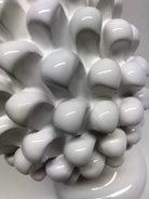 Pigna Ceramica Caltagirone cm H.25 Artigianale Bianco DD CERAMICHE SICILIANE