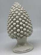 Pigna Ceramica Caltagirone cm H.25 Artigianale Bianco - PIGNE