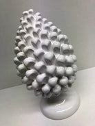 Pigna Ceramica Caltagirone cm H.25 Artigianale Bianco DD CERAMICHE SICILIANE