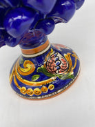 Pigna Ceramica Caltagirone cm H.25 Artigianale Blu Base Decorata DD CERAMICHE SICILIANE