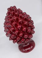 Pigna Ceramica Caltagirone cm H.25 Artigianale Bordeaux DD CERAMICHE SICILIANE