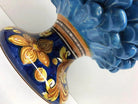 Pigna Ceramica Caltagirone cm H.25 Artigianale Celeste Base Decorata DD CERAMICHE SICILIANE