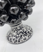 Pigna Ceramica Caltagirone cm H.25 Artigianale Nero Base Decorata DD CERAMICHE SICILIANE