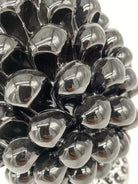 Pigna Ceramica Caltagirone cm H.25 Artigianale Nero Base Decorata DD CERAMICHE SICILIANE