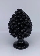 Pigna Ceramica Caltagirone cm H.25 Artigianale Nero DD CERAMICHE SICILIANE