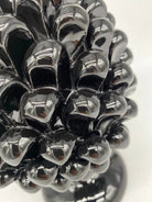 Pigna Ceramica Caltagirone cm H.25 Artigianale Nero DD CERAMICHE SICILIANE