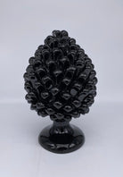 Pigna Ceramica Caltagirone cm H.25 Artigianale Nero DD CERAMICHE SICILIANE