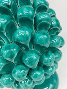 Pigna Ceramica Caltagirone cm H.25 Artigianale Verde Cristallo DD CERAMICHE SICILIANE