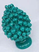 Pigna Ceramica Caltagirone cm H.25 Artigianale Verde Cristallo DD CERAMICHE SICILIANE