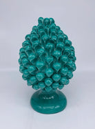 Pigna Ceramica Caltagirone cm H.25 Artigianale Verde Cristallo DD CERAMICHE SICILIANE