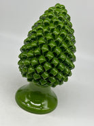 Pigna Ceramica Caltagirone cm H.25 Artigianale Verde Prato - PIGNE