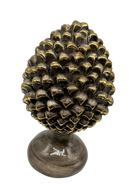 Pigna Ceramica Caltagirone cm H.28 L.17 Artigianale Beige Oro Linea Luis DD CERAMICHE SICILIANE