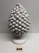Pigna Ceramica Caltagirone cm H.30 Artigianale Bianco DD CERAMICHE SICILIANE