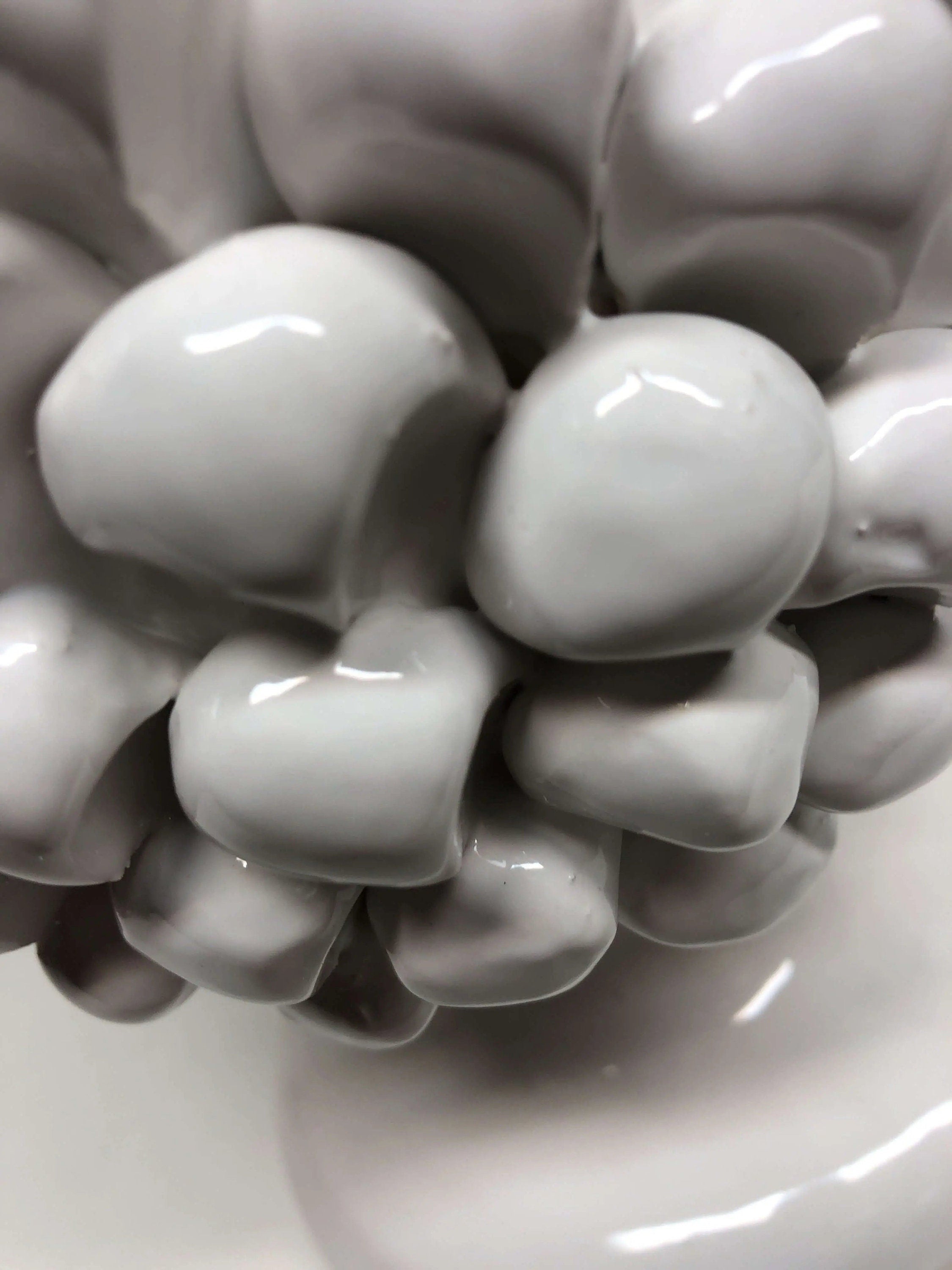 Pigna Ceramica Caltagirone cm H.30 Artigianale Bianco DD CERAMICHE SICILIANE