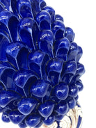 Pigna Ceramica Caltagirone cm H.30 Artigianale Blu Base Decorata DD CERAMICHE SICILIANE