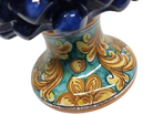Pigna Ceramica Caltagirone cm H.30 Artigianale Blu Base Decorata - DD CERAMICHE SICILIANE