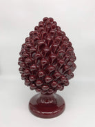 Pigna Ceramica Caltagirone cm H.30 Artigianale Bordeaux DD CERAMICHE SICILIANE