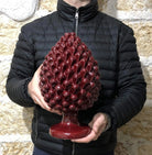 Pigna Ceramica Caltagirone cm H.30 Artigianale Bordeaux DD CERAMICHE SICILIANE