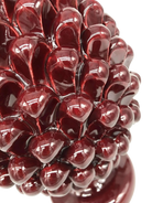 Pigna Ceramica Caltagirone cm H.30 Artigianale Bordeaux DD CERAMICHE SICILIANE