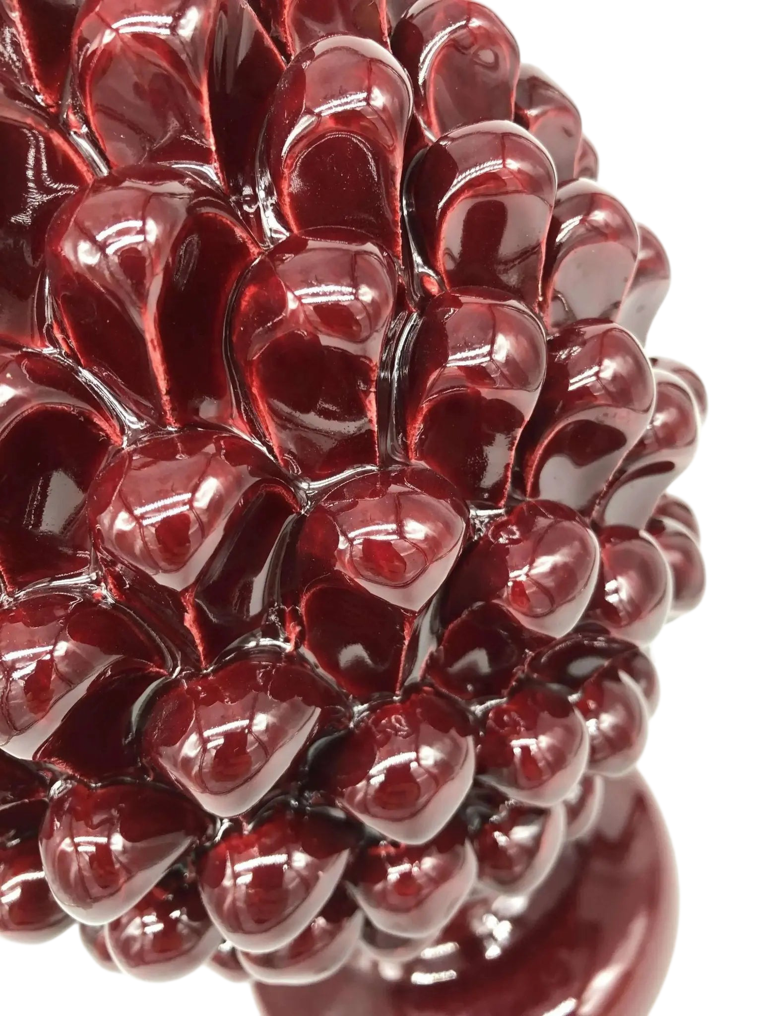 Pigna Ceramica Caltagirone cm H.30 Artigianale Bordeaux DD CERAMICHE SICILIANE