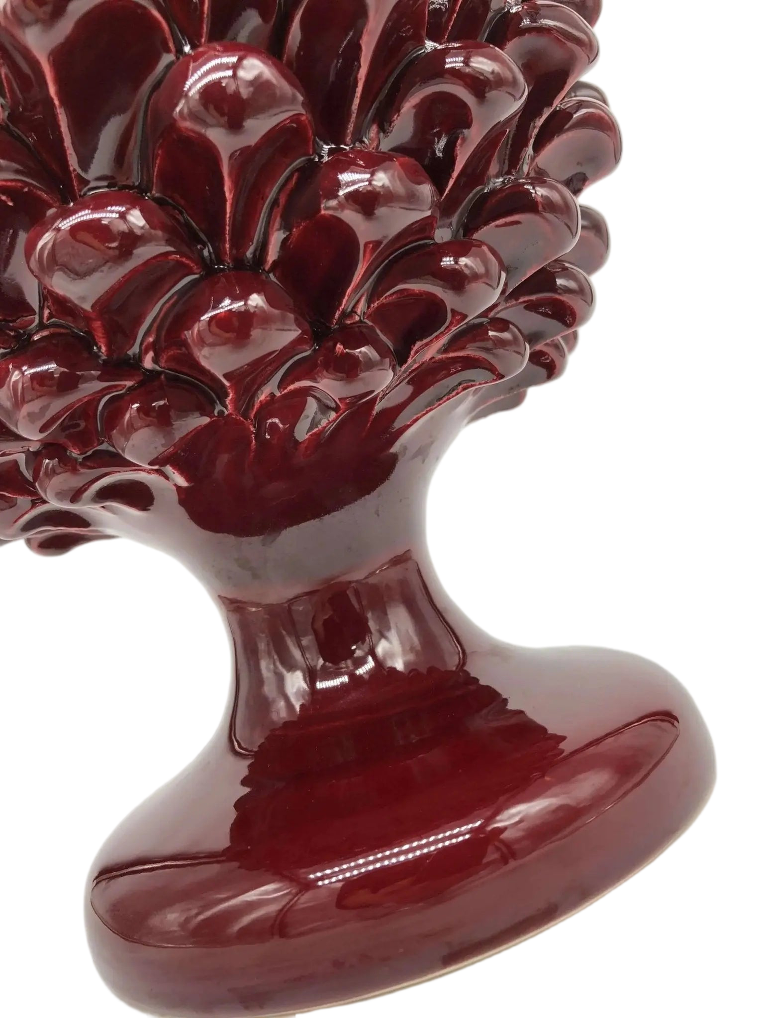 Pigna Ceramica Caltagirone cm H.30 Artigianale Bordeaux DD CERAMICHE SICILIANE
