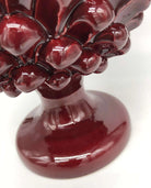 Pigna Ceramica Caltagirone cm H.30 Artigianale Bordeaux DD CERAMICHE SICILIANE