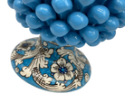 Pigna Ceramica Caltagirone cm H.30 Artigianale Celeste Base Decorata stesso fondo DD CERAMICHE SICILIANE