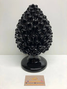 Pigna Ceramica Caltagirone cm H.30 Artigianale Nero DD CERAMICHE SICILIANE